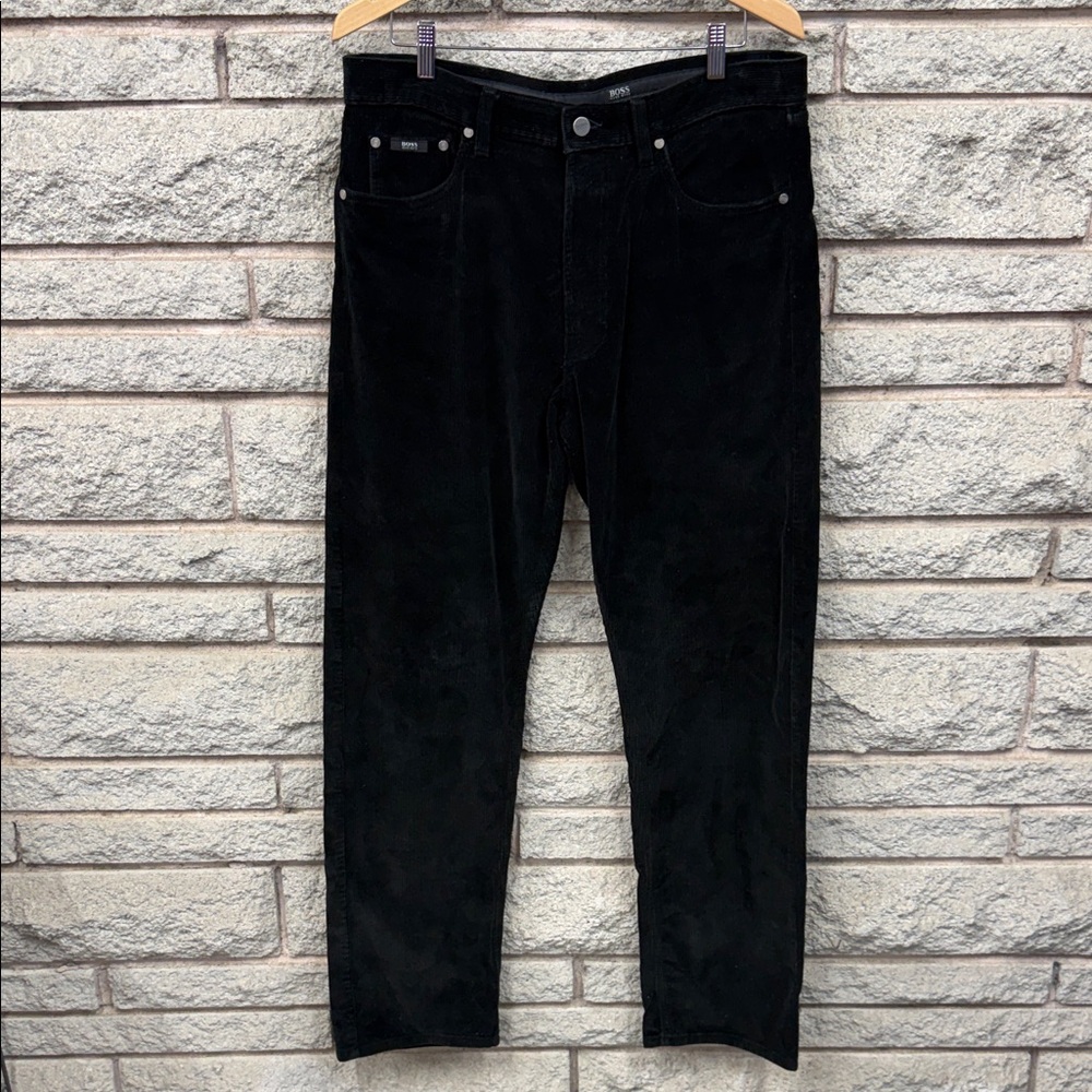 Hugo Boss Men's Black Corduroy Pants